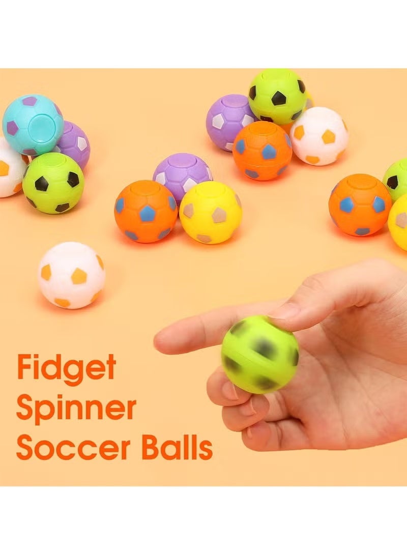 ColaBear 30 Pcs Soccer Party Favors for Kids 3-12, Rotatable Soccer Finger Balls, Mini Fidget Soccer Stress Reliever Goodie Bag Stuffers, Soccer Party Favors Toys Gifts for Kids Teens Adults - Image 4